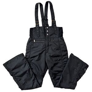 VTG Gerry Mens Medium Black Snow Bib Pants Overalls Retro Adjustable NWOT